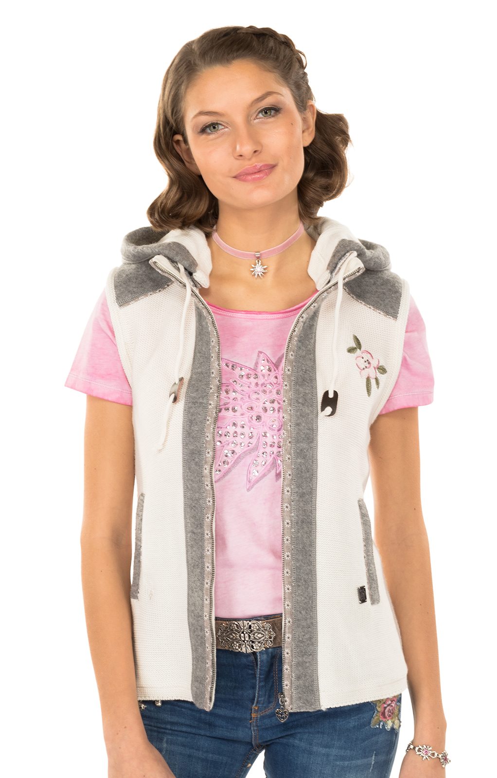 weitere Bilder von Gilet Costume Grain bianco