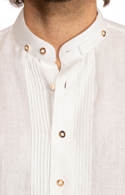 Klederdrachthemd 175LI wit (Slim Fit)