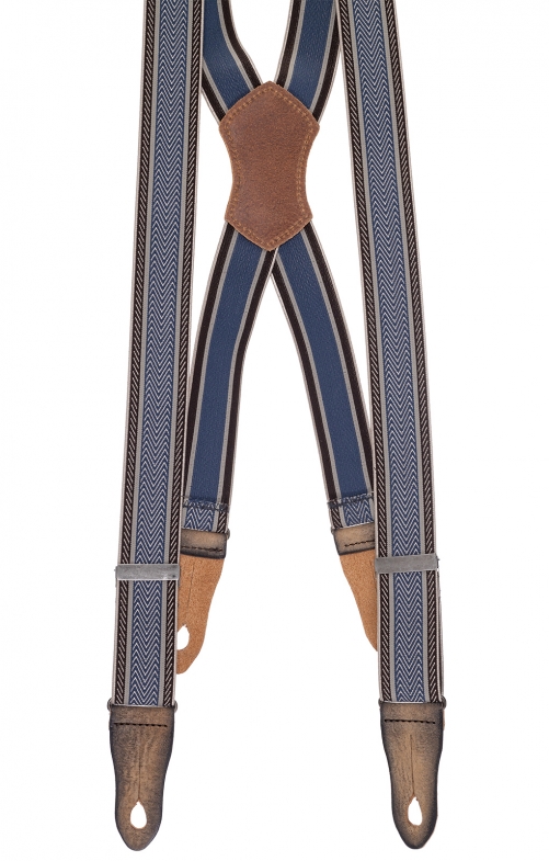 Bretelle tradizionale lunghezza ca. 110 cm 20-404 blu grigio