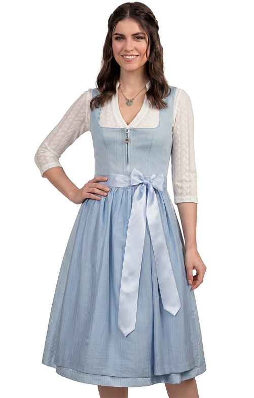 Dirndl 70 cm 2-delig NEUTAL hemelsblauw