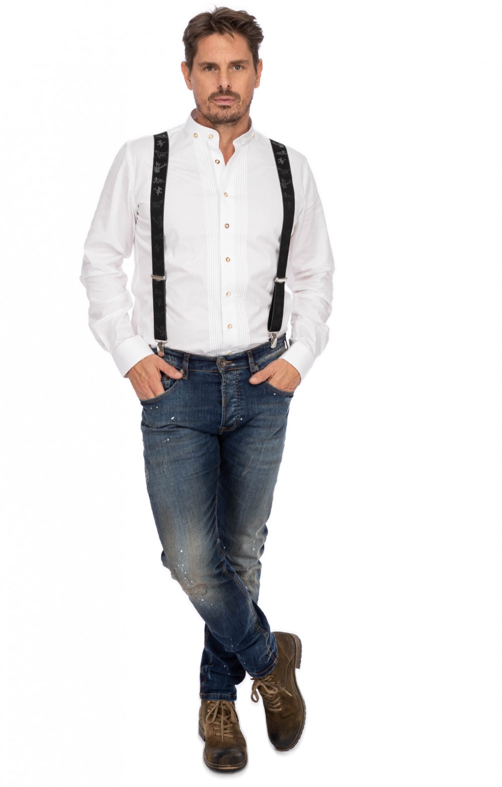 Schuhmacher Bretelle tradizionale HOT-721-Jagd nero bestellen