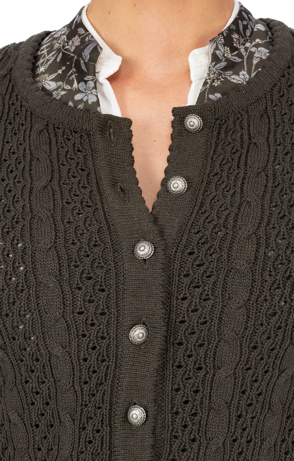 Kleineweltarchitekten Damen Strickjacke Lang Grau Strickmantel