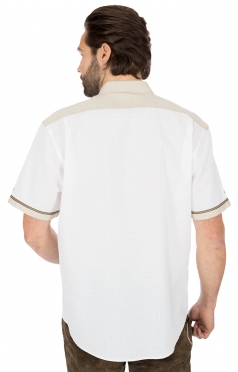 Klederdrachthemd korte mouw SIMON wit (Regular Fit) Klederdrachthemd korte mouw SIMON wit (Regular Fit)