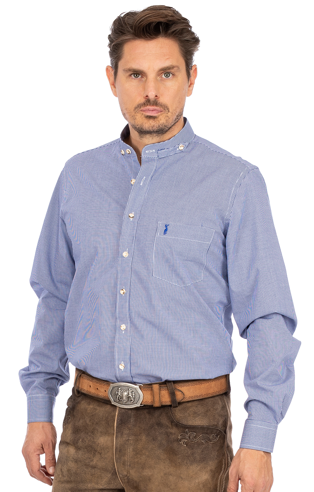 weitere Bilder von German traditional shirt 760CO blue (Slim Fit)