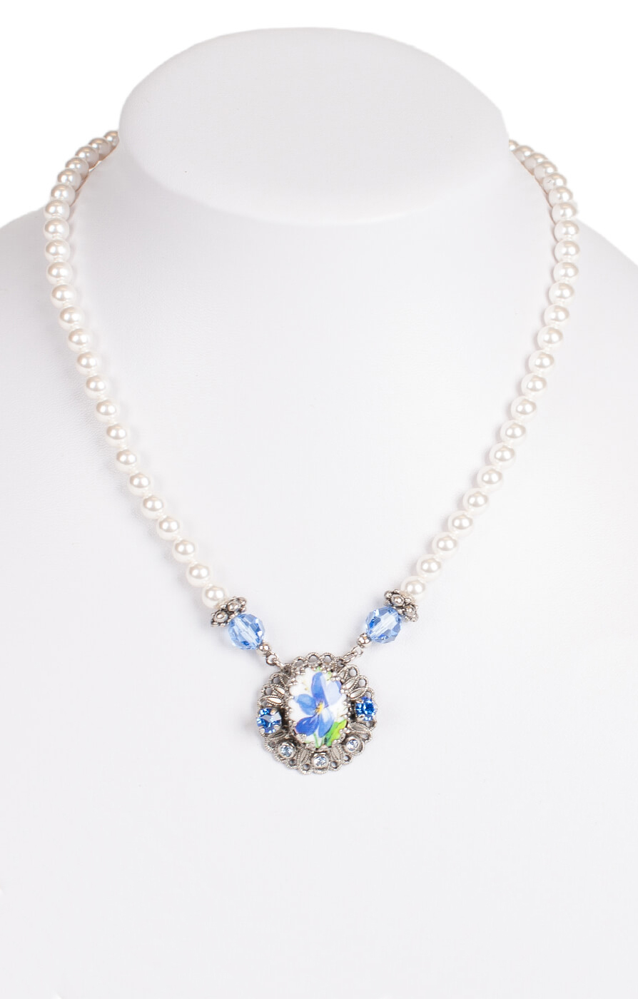 Traditional necklace 1799, blue von Schuhmacher