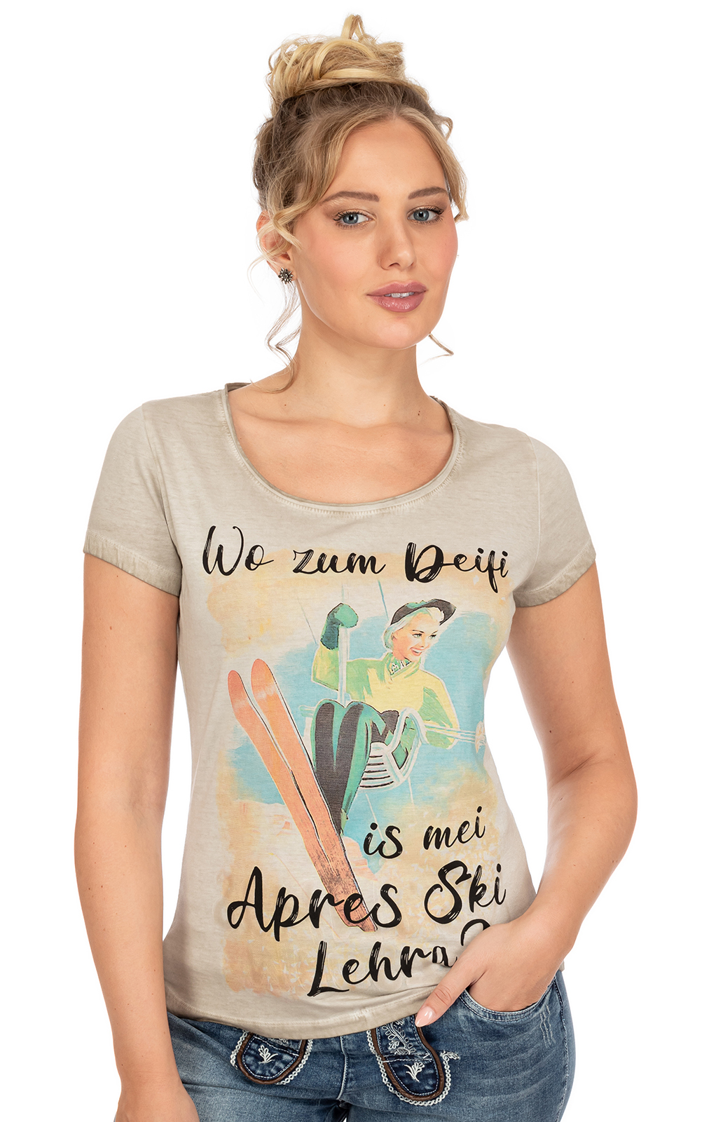 Hangowear Tracht T-Shirt APRES-SKI grey bestellen - Main Image