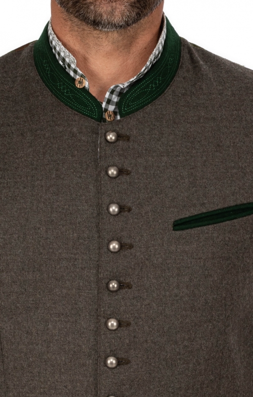 Maddox Herren Trachtenweste ALTENDORF - Wolle Weste In Anthrazit