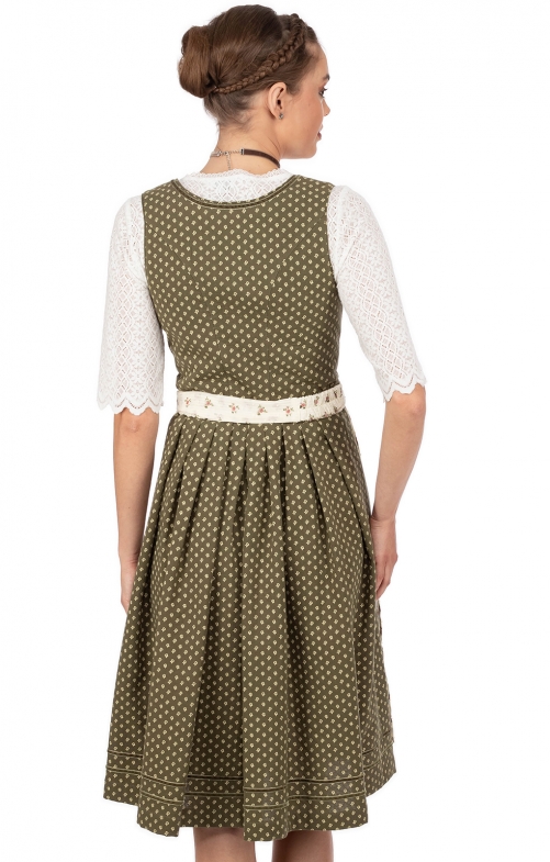 Midi Dirndl 2tlg. 68cm ISOLDE gruencreme Größe 50