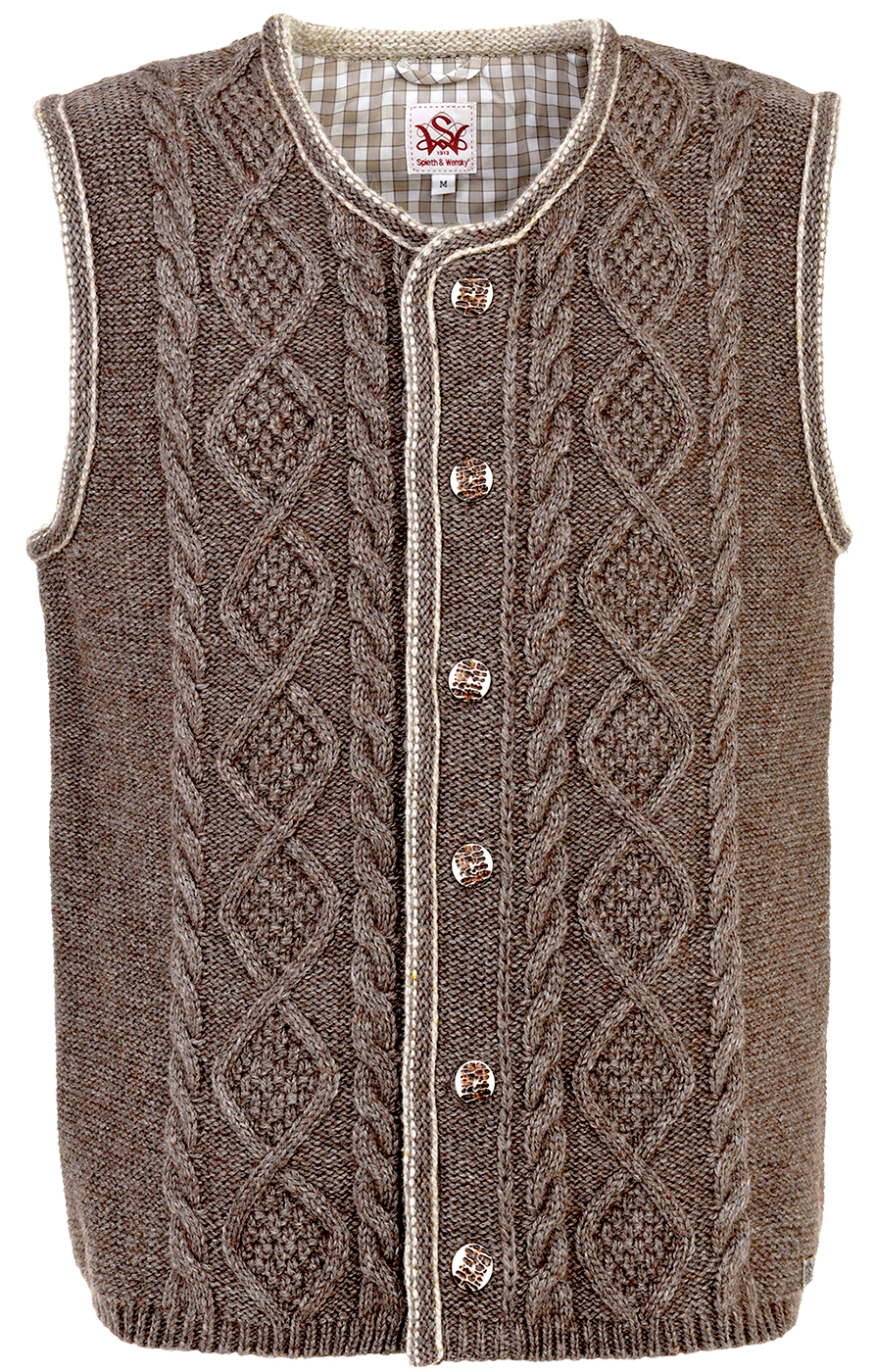 weitere Bilder von German knitted waistcoat ERMELO beige brown
