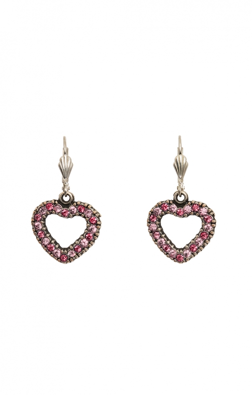 Earrings heart 7929 pink
