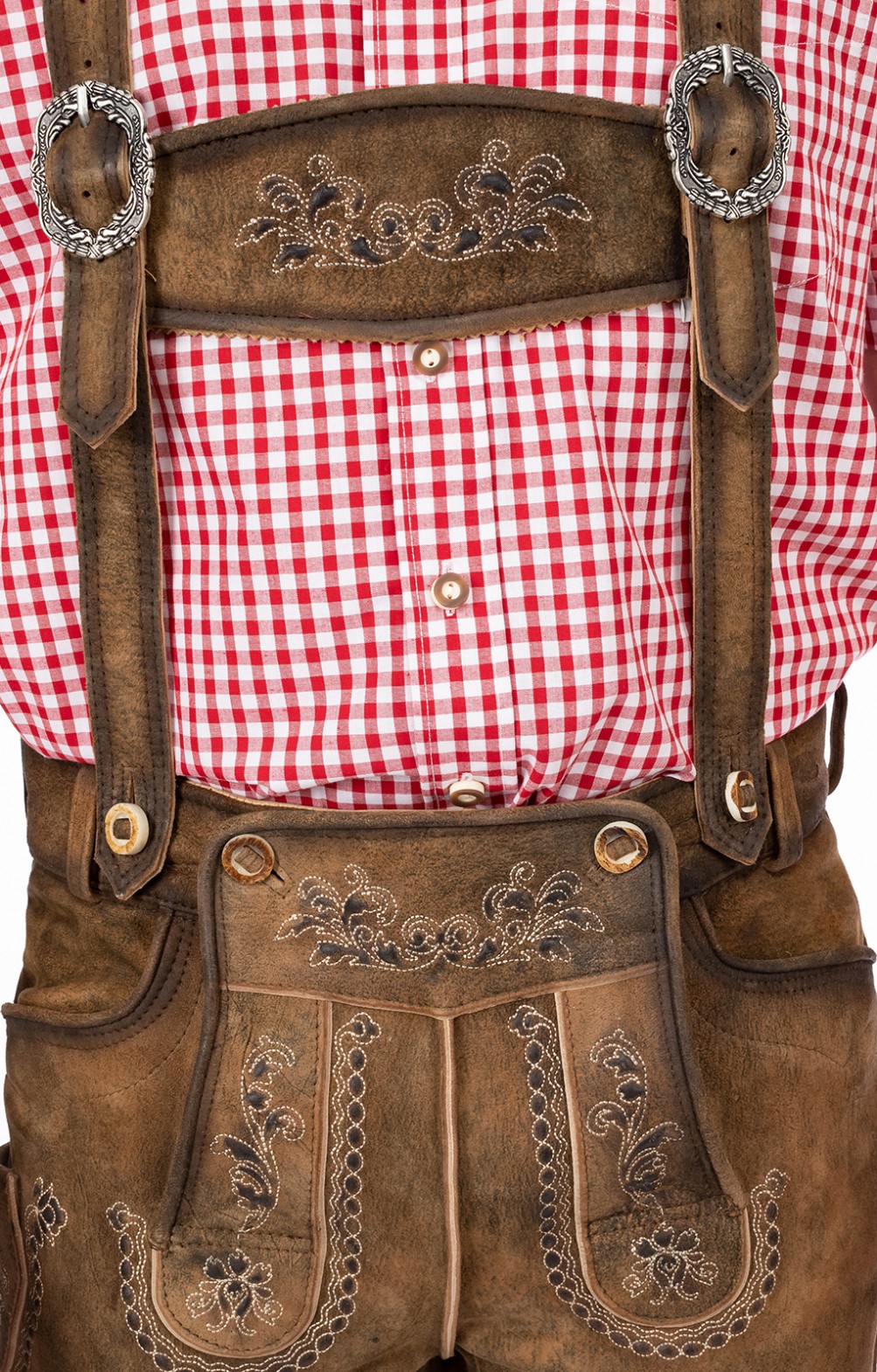 Tannhauser Korte Lederhosen Flachau met Bretels 100% Runderleer