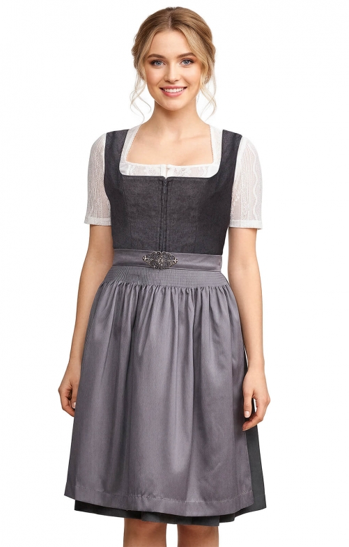 Midi Dirndl 2tlg. EVI (60cm) anthrazit