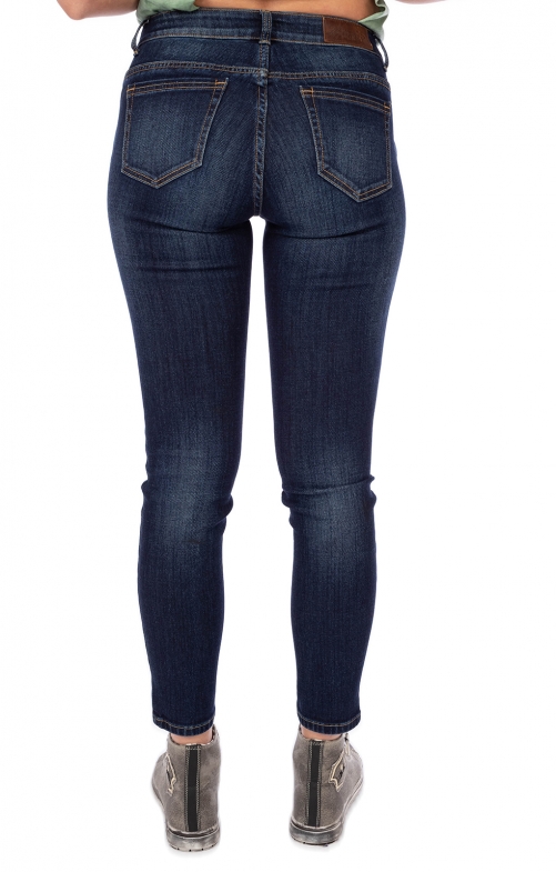 Jeanshose lang WANDA dunkelblau