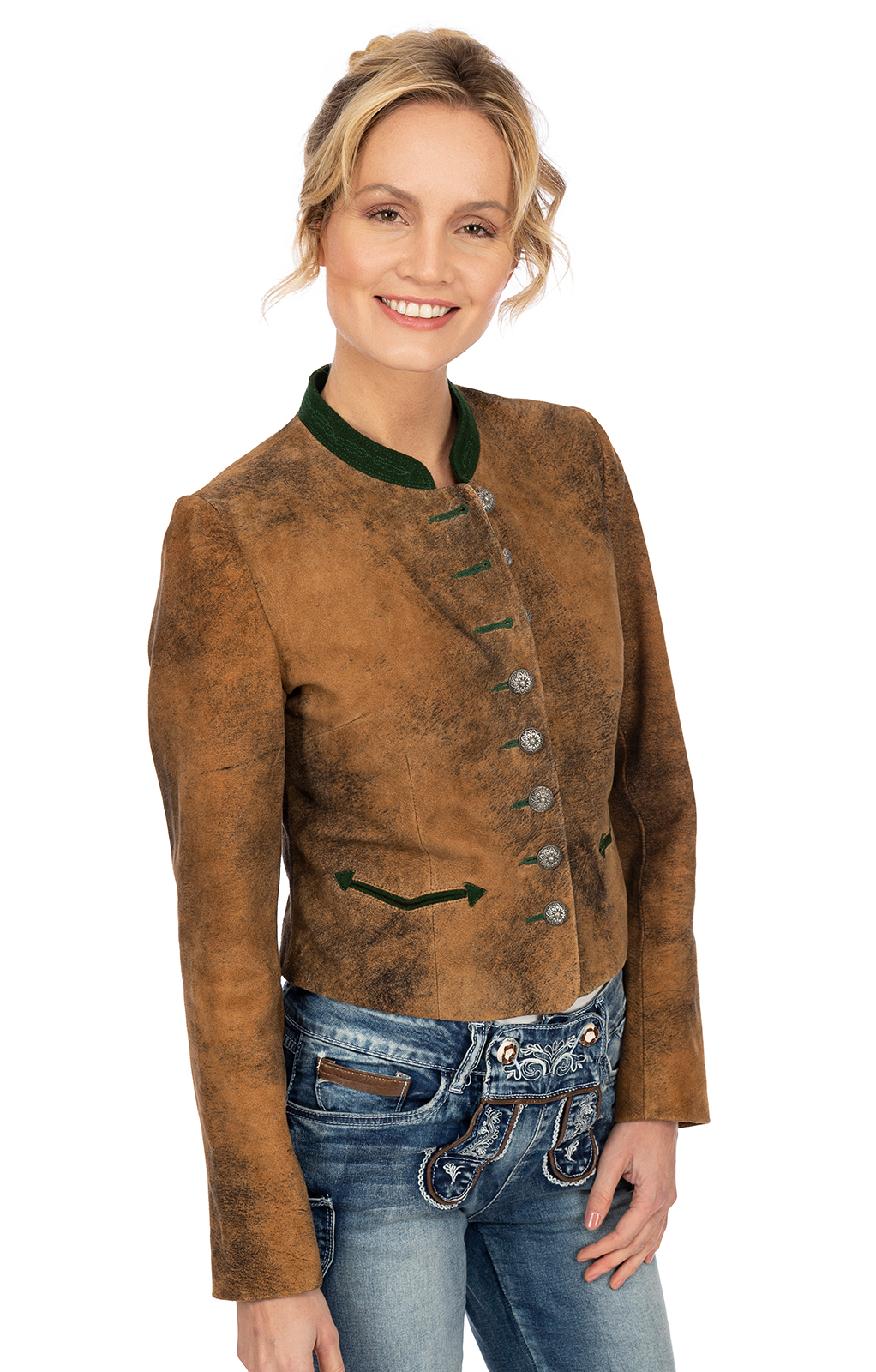 weitere Bilder von Traditional Leather jacket GALIGOA brown