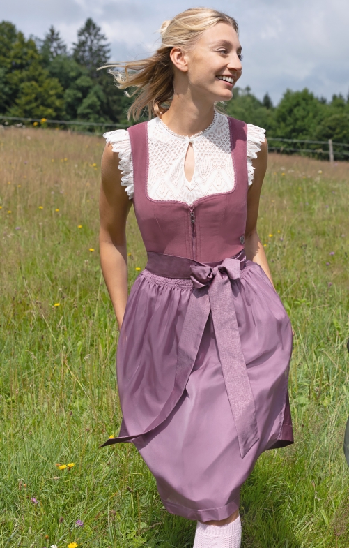 Mididirndl 65cm 2tlg. LICHTENFELS malve