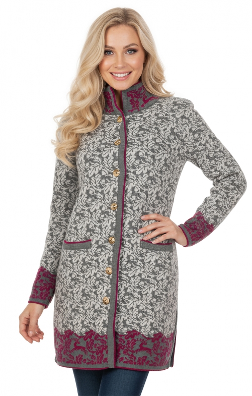 Strickjacke NOHAM mittelgrau