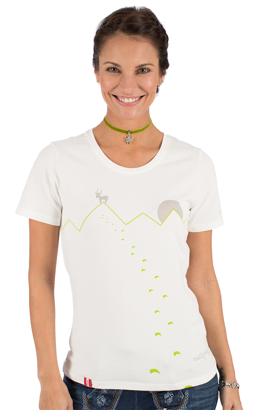 Kostuums T-shirt NATURNSERALM natuur groen von Almgwand