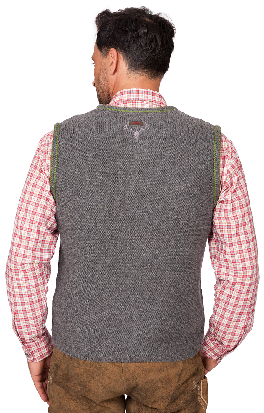 weitere Bilder von German knitted waistcoat ERMELO middle gray