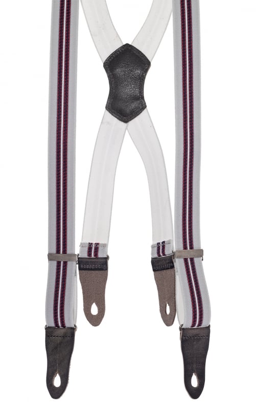 Trachten suspenders lenght 110cm 20-354 grey red