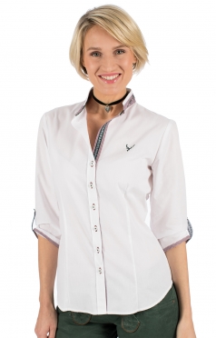 Trachtenbluse RIKE weiß rot Trachtenbluse RIKE weiß rot