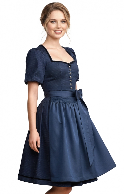 Midi Dirndl 2tlg. 60 cm MELIORA blau