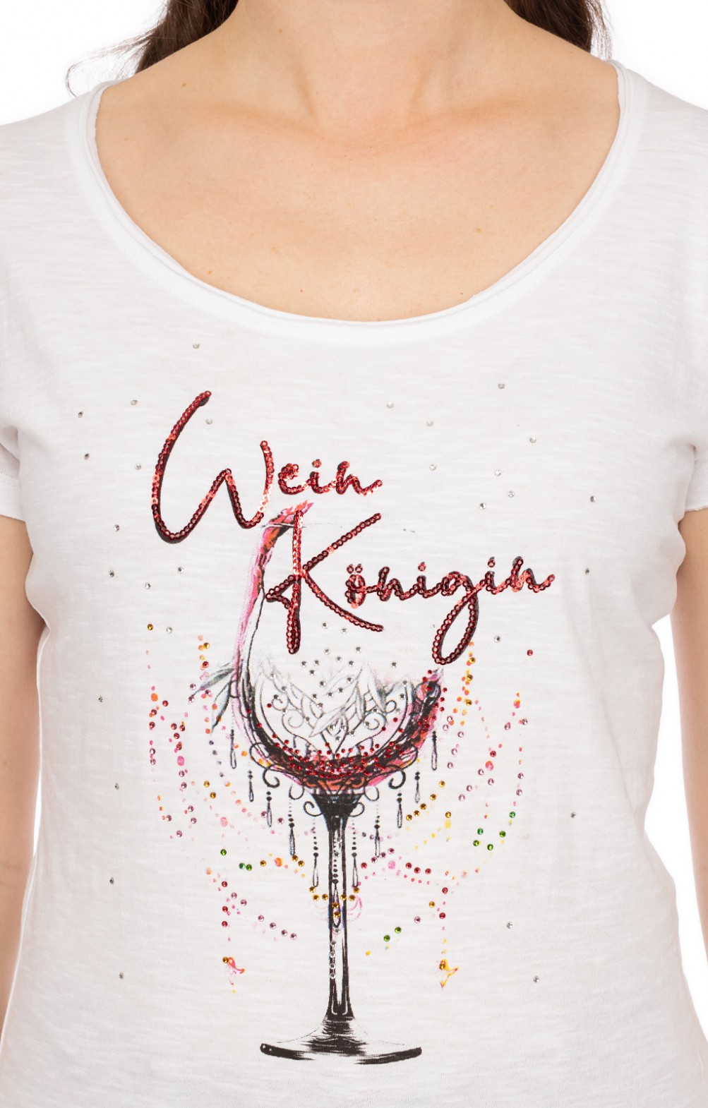 HANGOWEAR T-Shirt Schnapsdrossel oliv bedruckt für Damen in Gruen