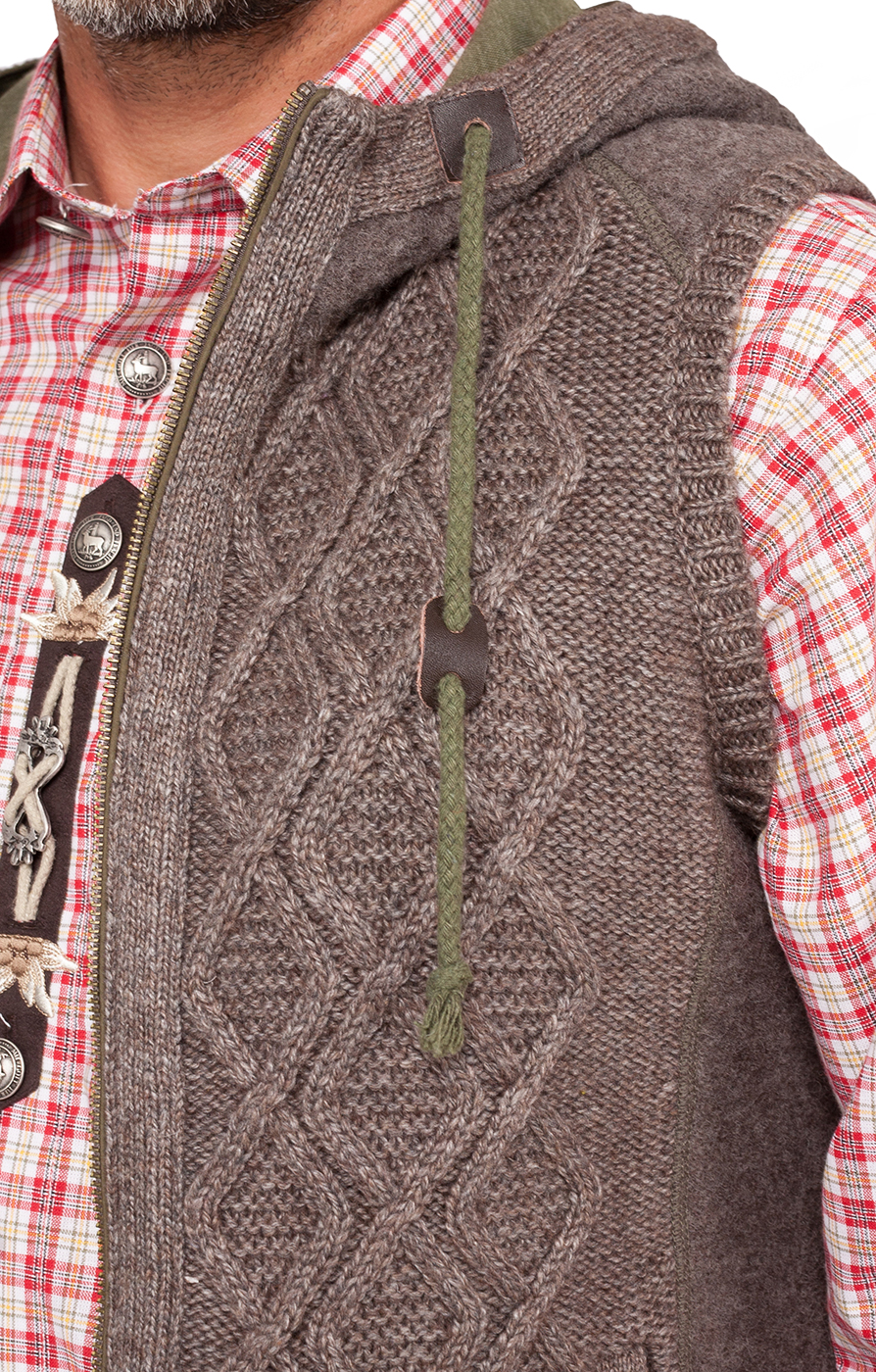 weitere Bilder von German knitted waistcoat Fulvio beige brown