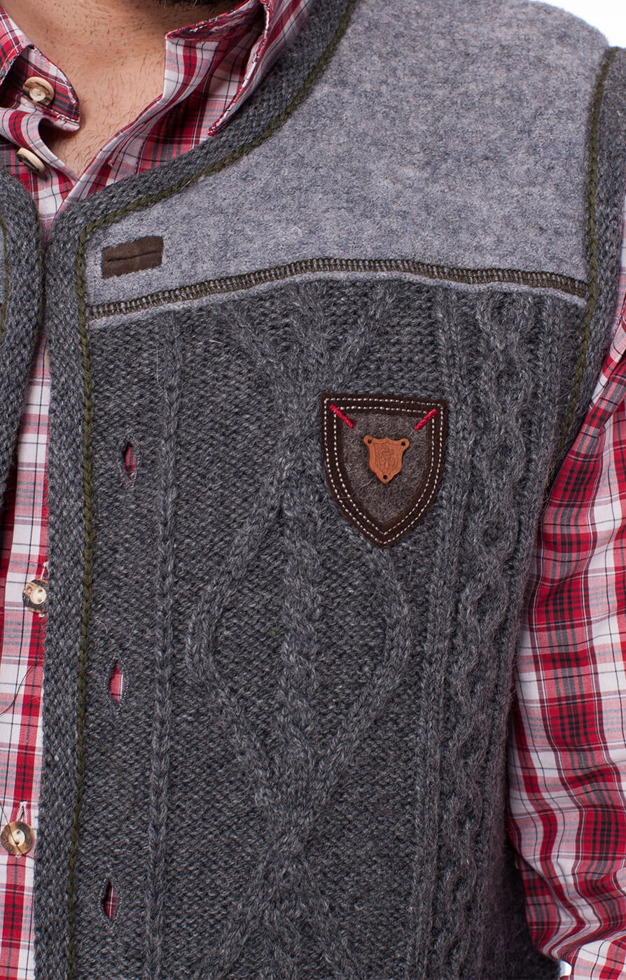 weitere Bilder von German knitted waistcoat DURBAN medium gray
