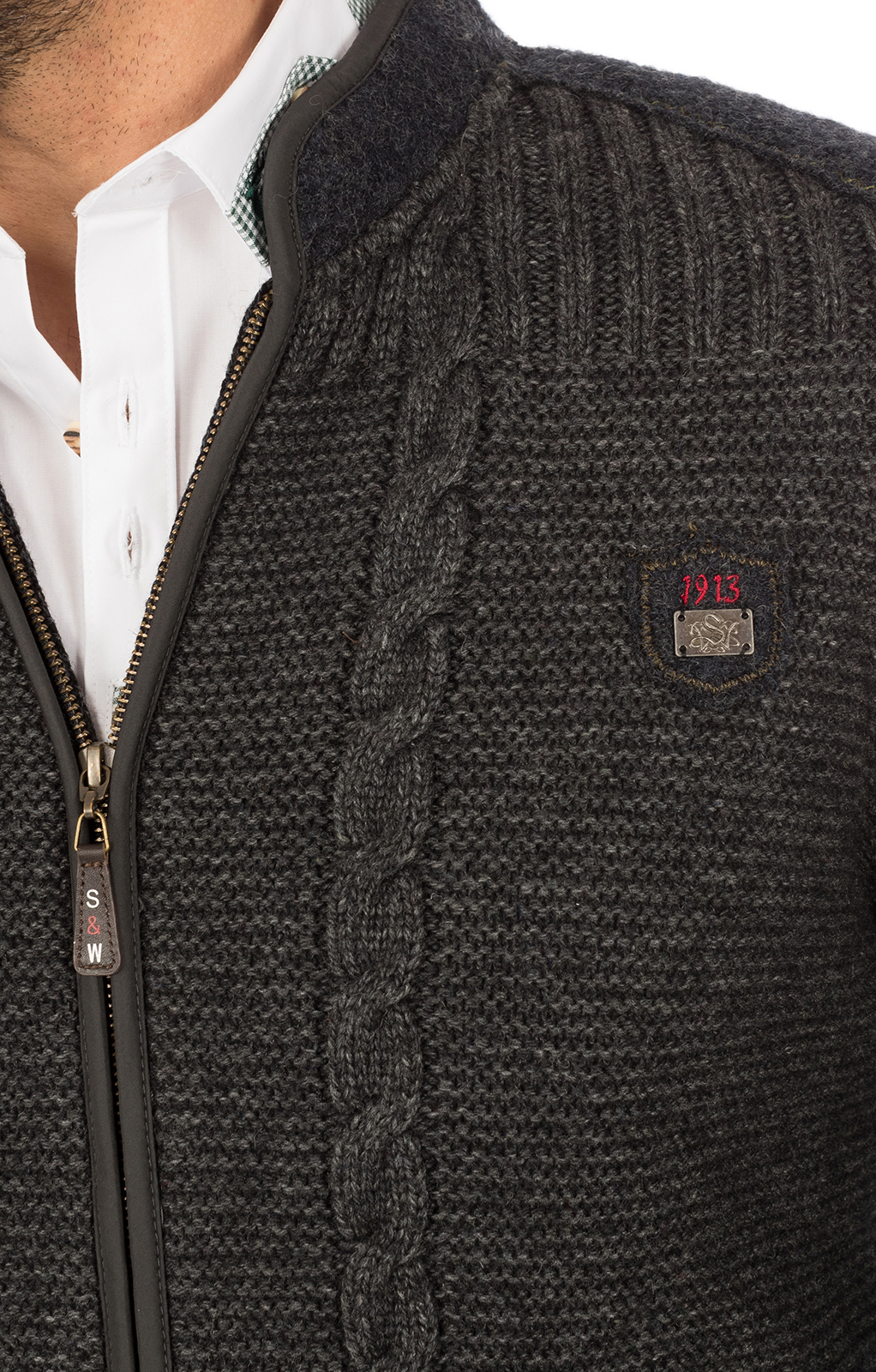 weitere Bilder von Traditional german cardigan black gray