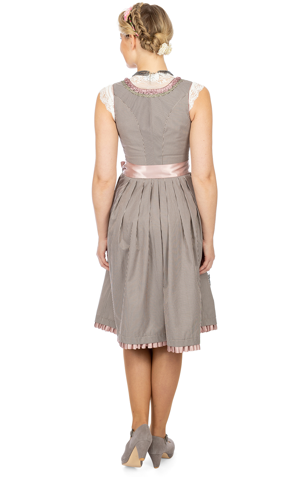 weitere Bilder von Midi Dirndl 2pcs. 65 cm ELRICA coffee oldpink