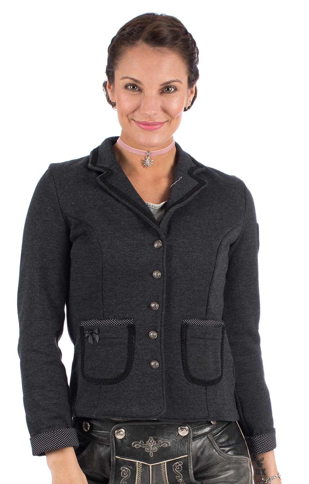 Giacca da passeggio per giacche tradizionali K96-LORE grigio nero von Marjo