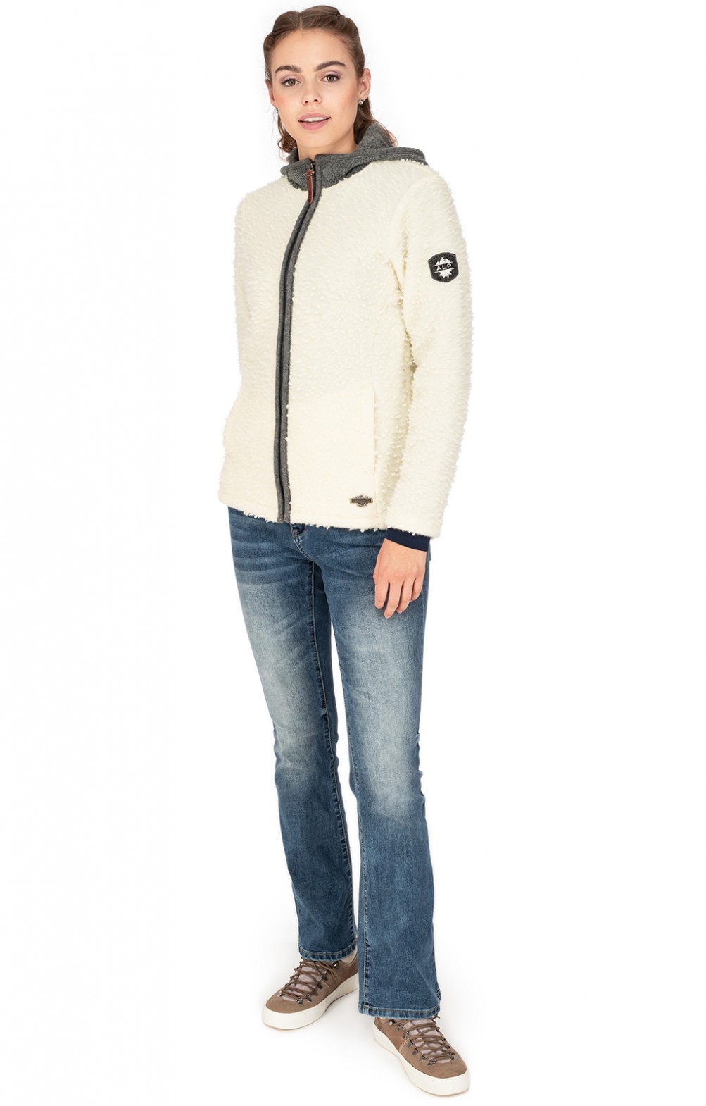 ALP1964 Kinder Trachtenjacke - Grau/Blau Mit Edelweiß-Details