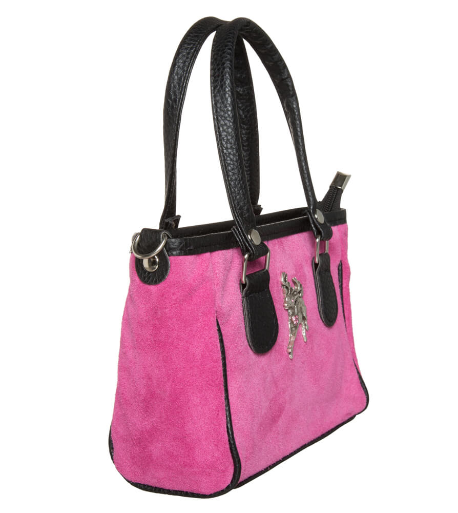 weitere Bilder von Kleine Trachtentasche TA30880 Veloursleder, pink
