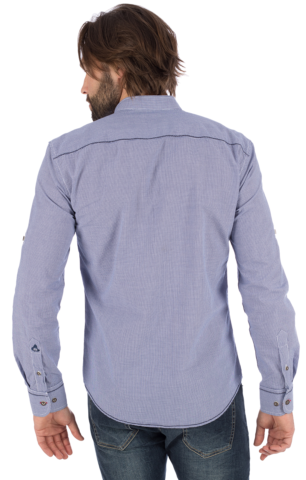 weitere Bilder von German traditional shirt long sleeve FAIT blue