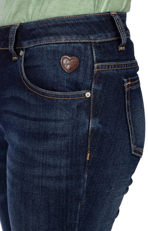 Jeanshose lang WANDA dunkelblau