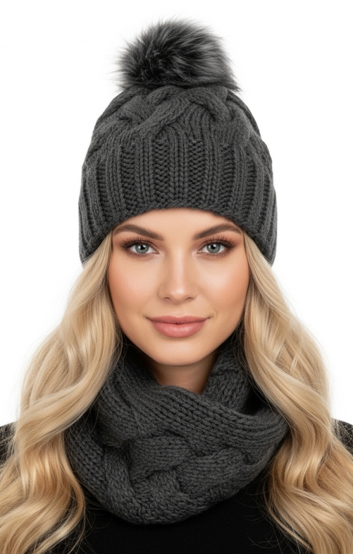 Strickmütze 54174KB anthrazit