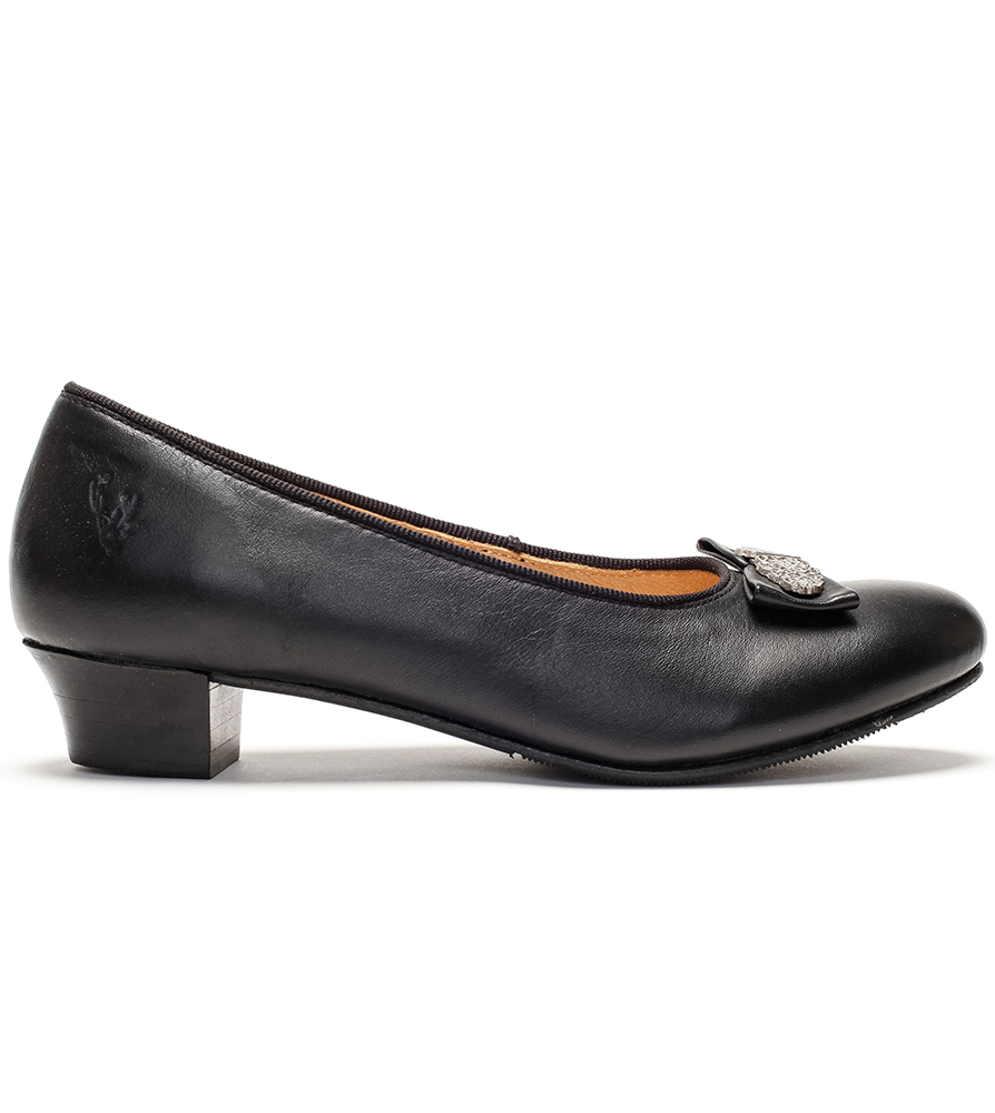 Traditional dirndl shoes D407 Joan black von Spieth & Wensky