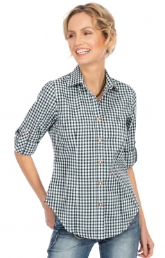 Bluse Langarm CHECKERED tanne Bluse Langarm CHECKERED tanne