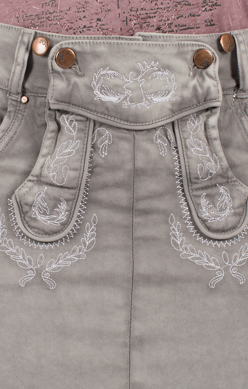 weitere Bilder von Traditional skirt short FLORENTINA light gray