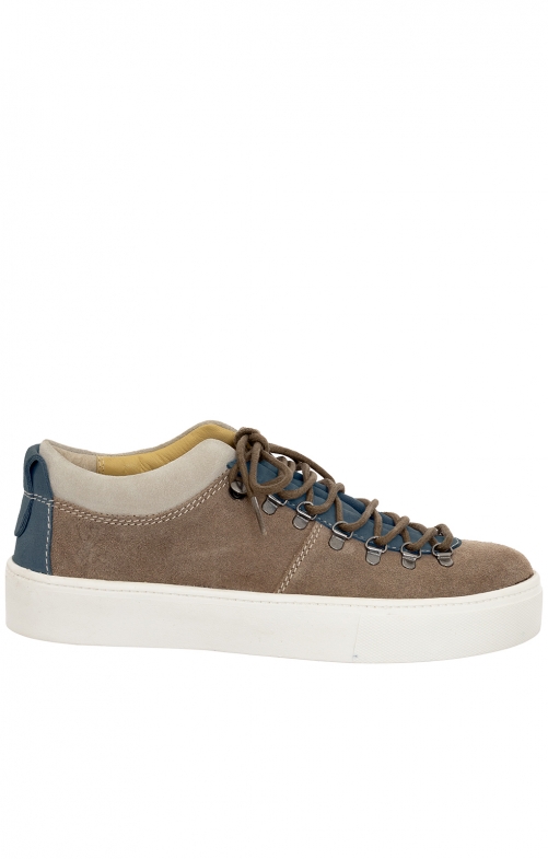 Traditional sneaker D115 DALYA taupe blue