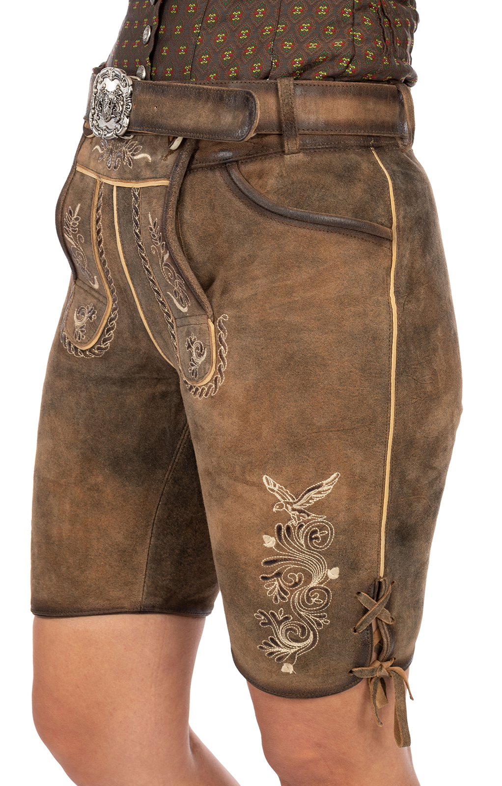 weitere Bilder von Traditional leather trousers 4083 DEER brown