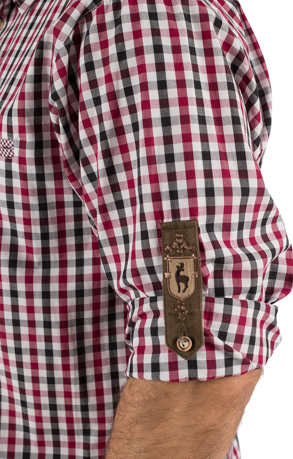 weitere Bilder von German traditional shirt long sleeve BERNI bordeaux