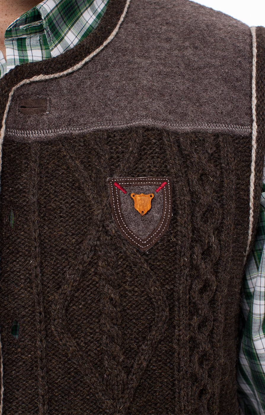 weitere Bilder von German knitted waistcoat DURBAN dark brown