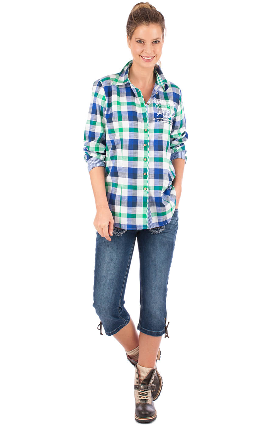 weitere Bilder von Traditional blouse 950000-3259-56 green blue