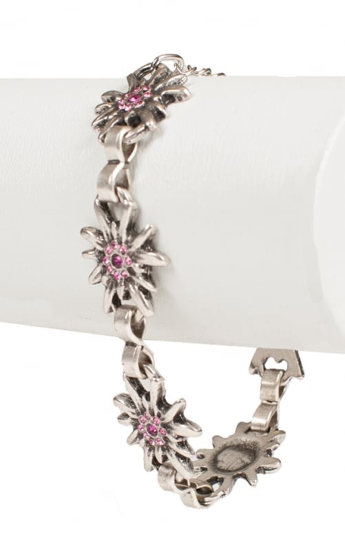 Bracelet AB9197-5 with edelweiss pink