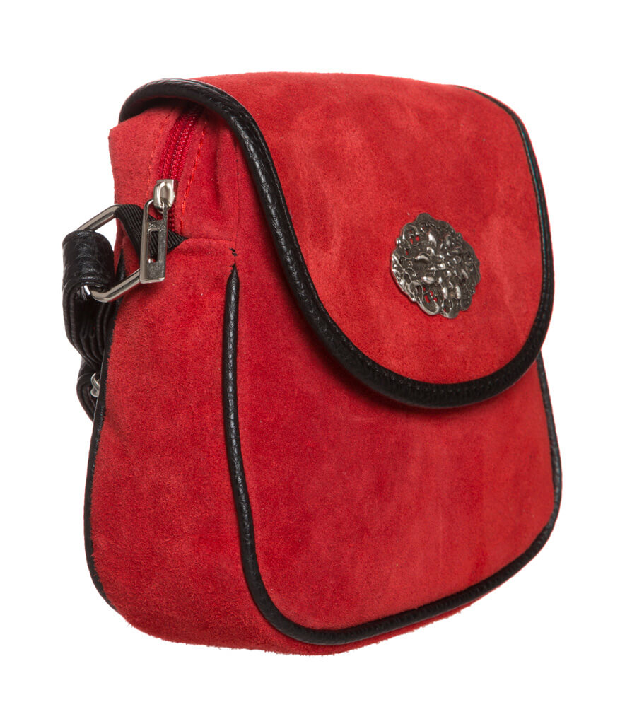 weitere Bilder von Trachtentasche TA3000 Veloursleder, rot