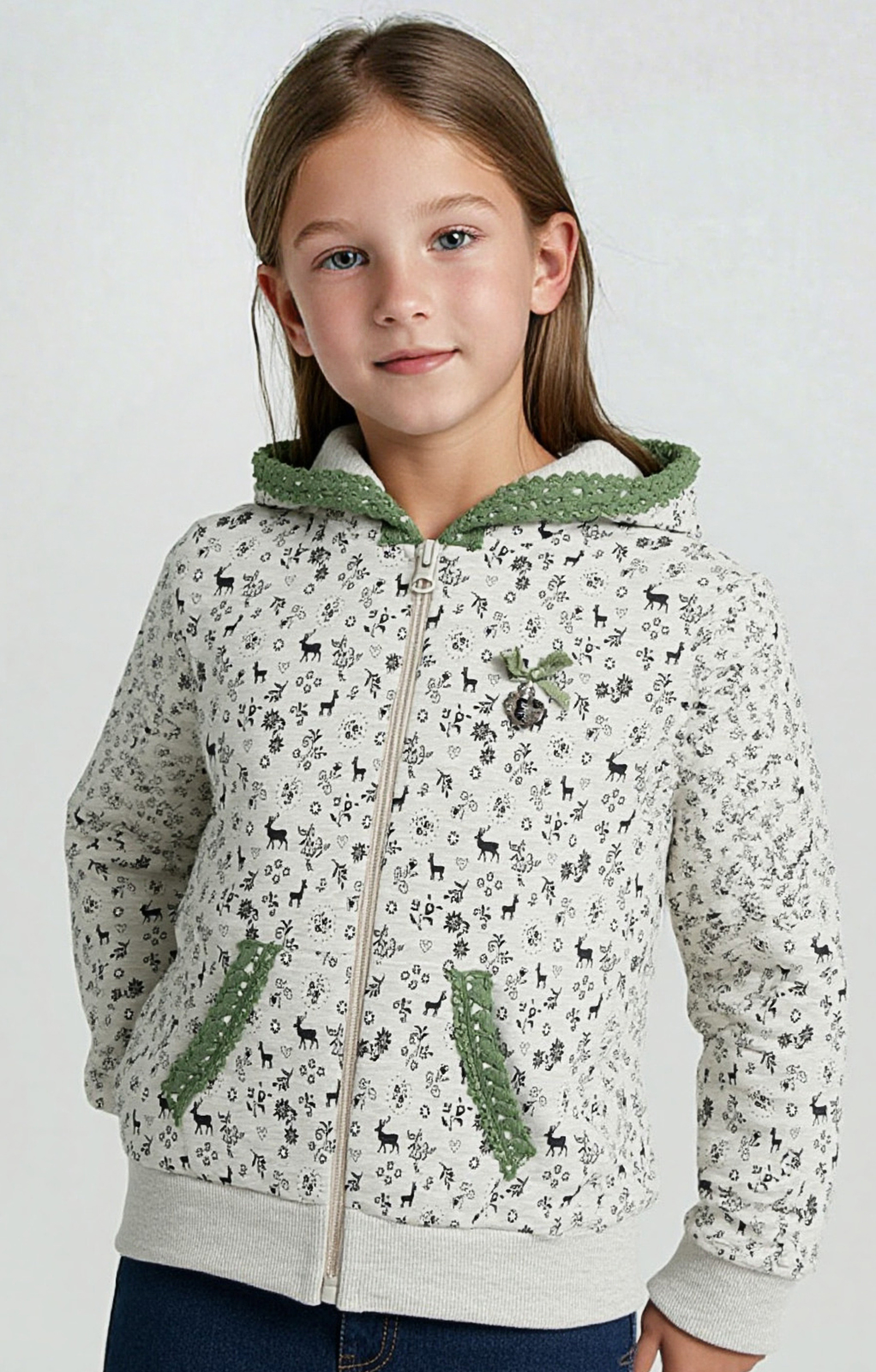 Hangowear Damen Pullover YELA - Beiger Trachtenpullover Aus Baumwolle