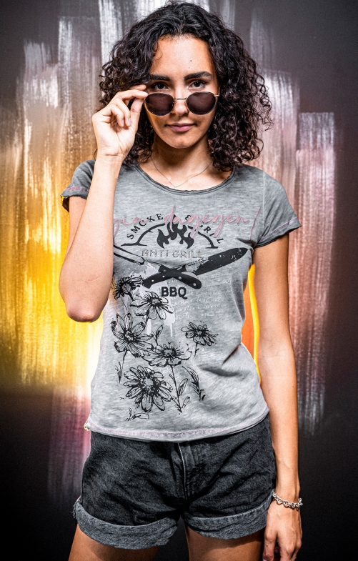 T-Shirt ANTIGRILL hellgrau