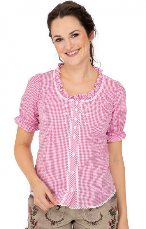 Camicetta tradizionale 451002-3516-36 rosso scuro