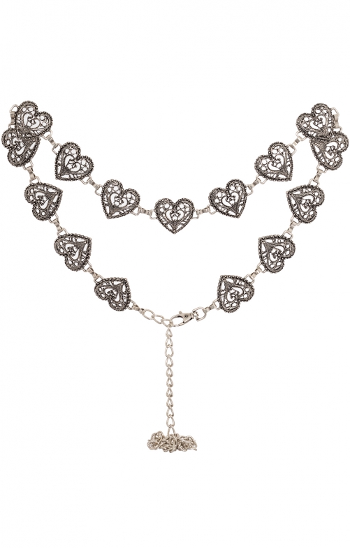 Trachten belt made of metalGM-8285 hearts silver